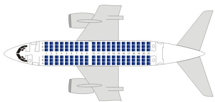 Воздушное судно в 737 схема салона