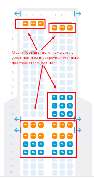 Самолет победа схема мест в салоне